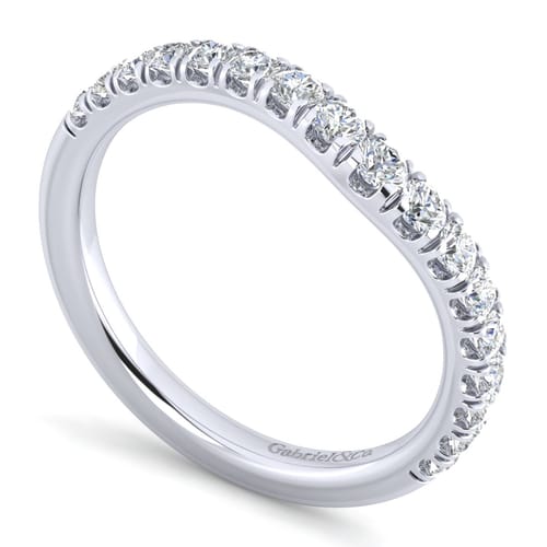 14K White Gold Matching Wedding Band