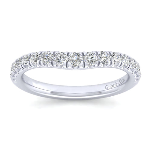 14K White Gold Matching Wedding Band