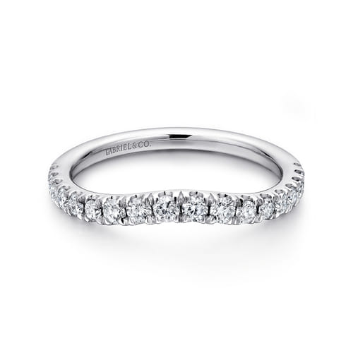 14K White Gold Matching Wedding Band