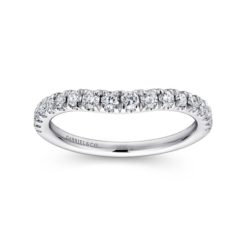 14K White Gold Matching Wedding Band