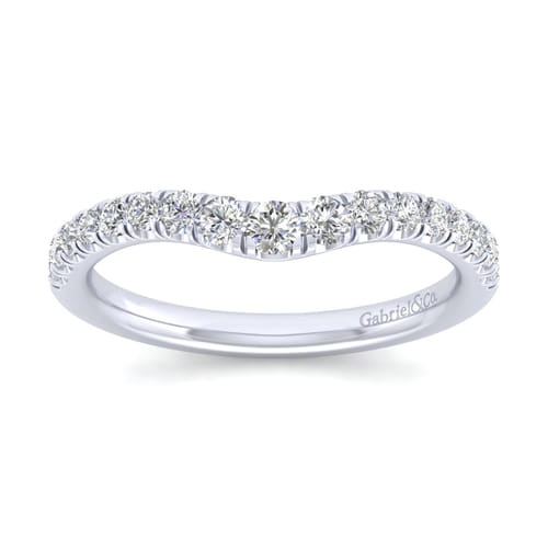 14K White Gold Matching Wedding Band