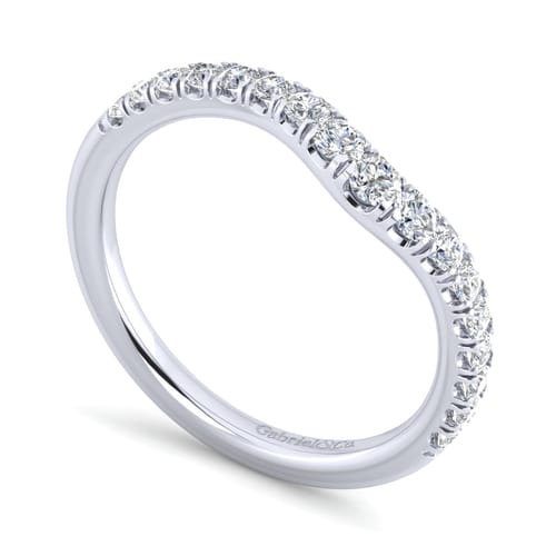 14K White Gold Matching Wedding Band