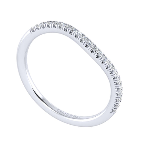 14K White Gold Matching Wedding Band