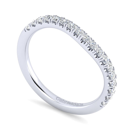 14K White Gold Matching Wedding Band