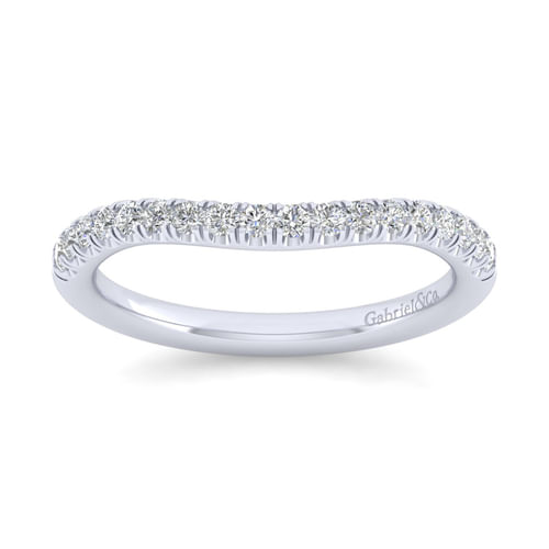 14K White Gold Matching Wedding Band