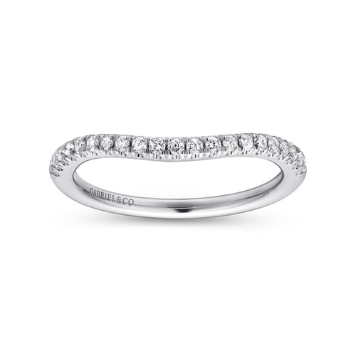 14K White Gold Matching Wedding Band