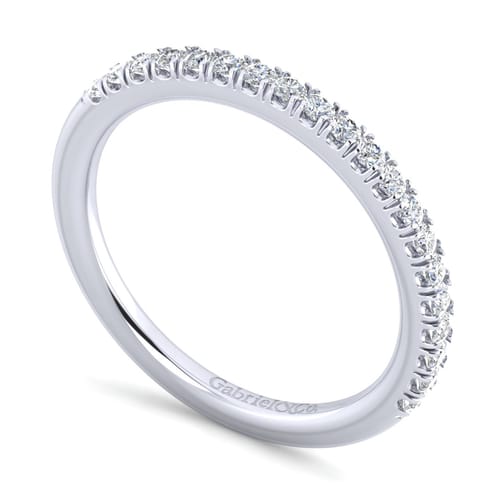 14K White Gold Matching Wedding Band