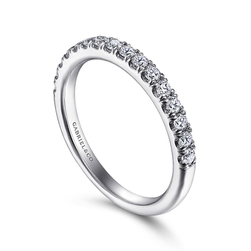 14K White Gold Matching Wedding Band