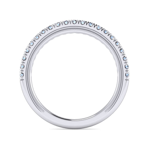 14K White Gold Matching Wedding Band