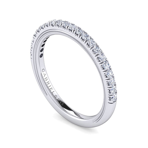 14K White Gold Matching Wedding Band