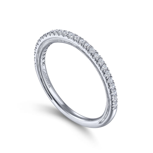 14K White Gold Matching Wedding Band