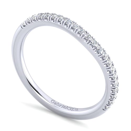 14K White Gold Matching Wedding Band