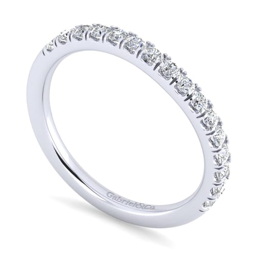14K White Gold Matching Wedding Band