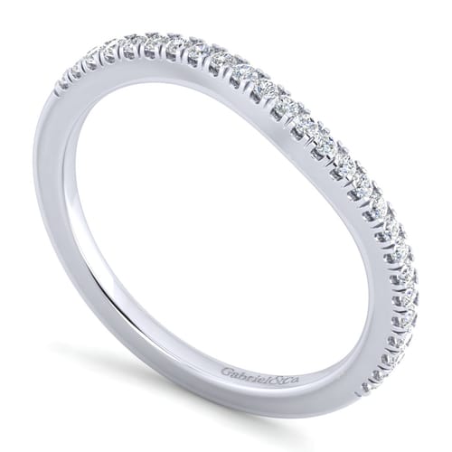 14K White Gold Matching Wedding Band