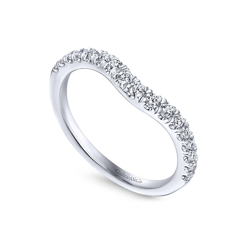 14K White Gold Matching Wedding Band