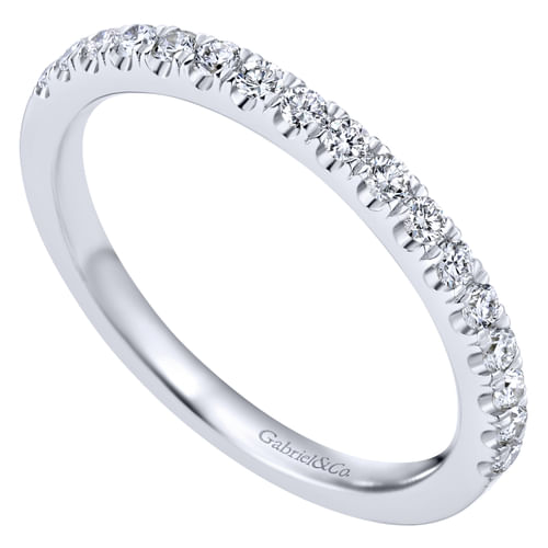 14K White Gold Matching Wedding Band