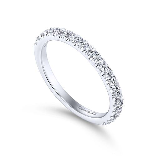 14K White Gold Matching Wedding Band