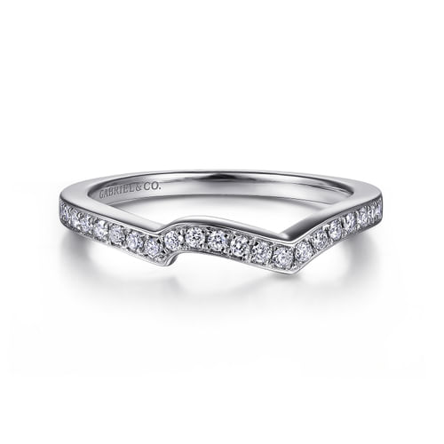 14K White Gold Matching Wedding Band