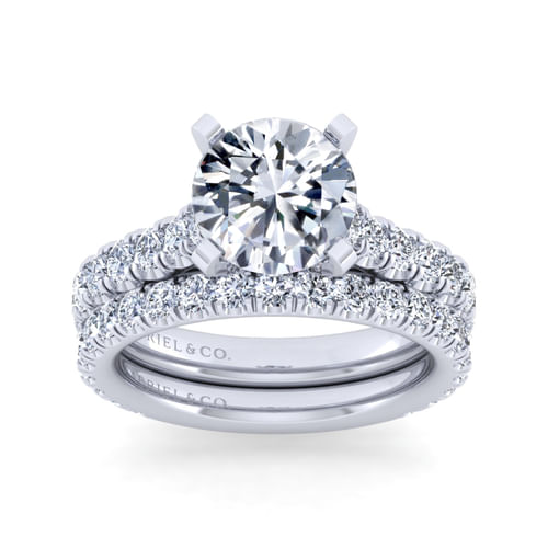 14K White Gold Matching Wedding Band