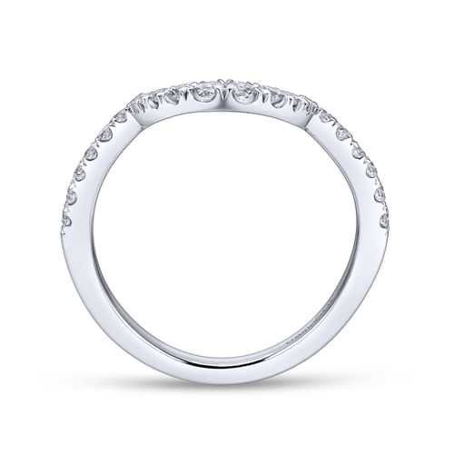 14K White Gold Matching Wedding Band