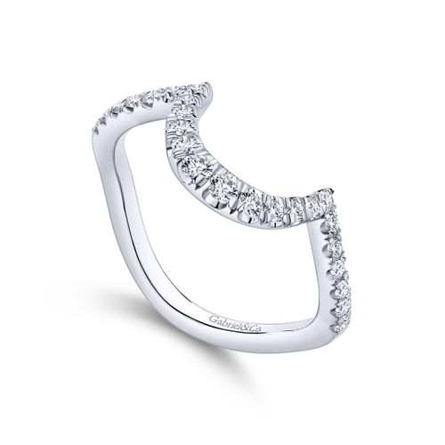 14K White Gold Matching Wedding Band