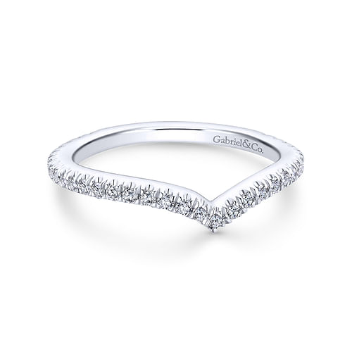 14K White Gold Matching Wedding Band