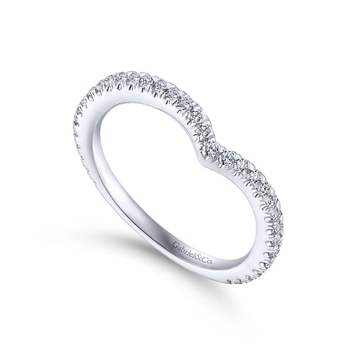 14K White Gold Matching Wedding Band