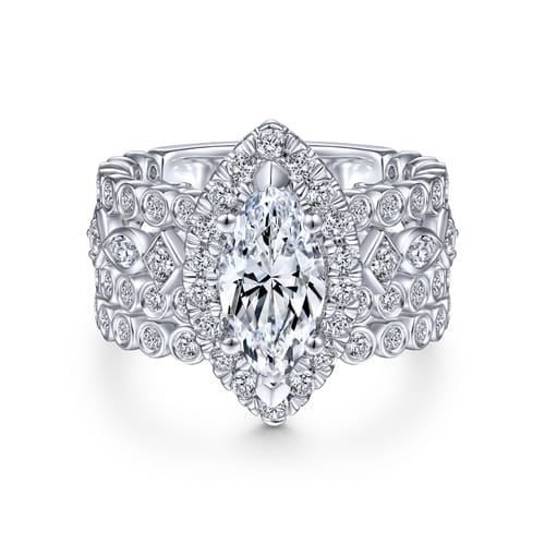 14K White Gold Matching Wedding Band
