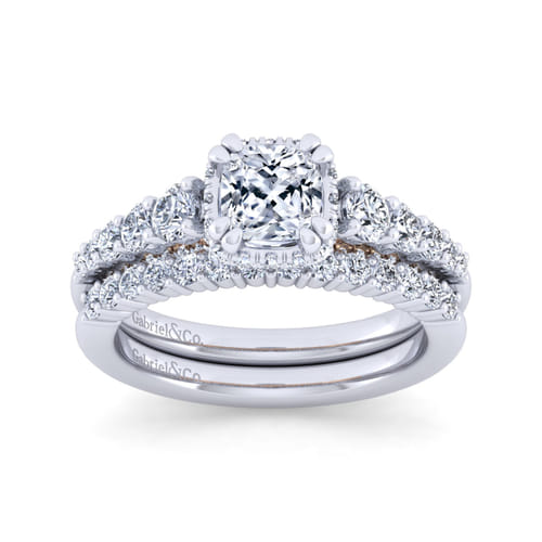 14K White Gold Matching Wedding Band