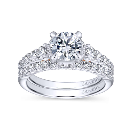 14K White Gold Matching Wedding Band