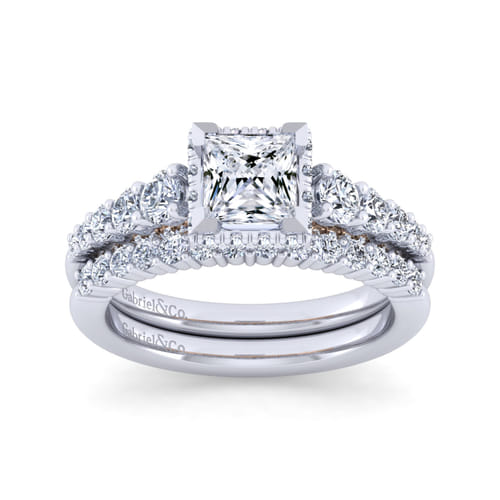 14K White Gold Matching Wedding Band