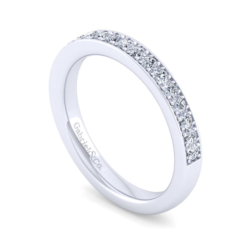 14K White Gold Matching Wedding Band