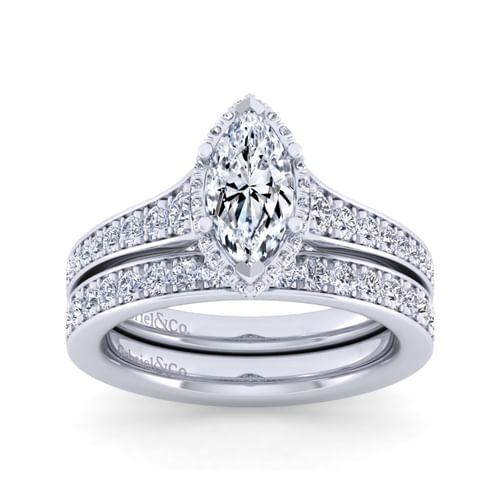 14K White Gold Matching Wedding Band