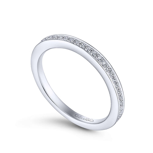 14K White Gold Matching Wedding Band