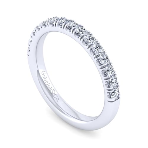 14K White Gold Matching Wedding Band