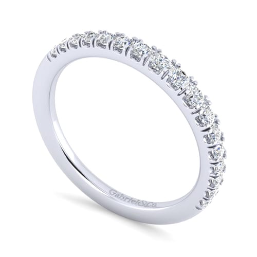 14K White Gold Matching Wedding Band