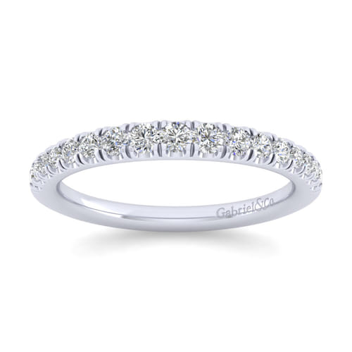 14K White Gold Matching Wedding Band