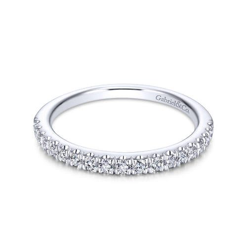 14K White Gold Matching Wedding Band