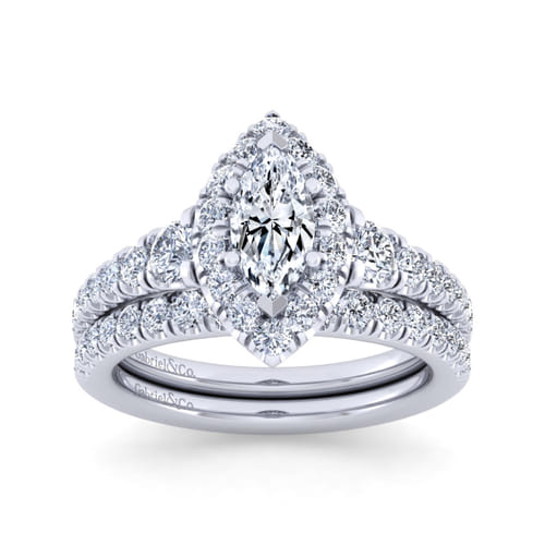 14K White Gold Matching Wedding Band