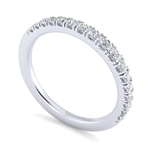 14K White Gold Matching Wedding Band