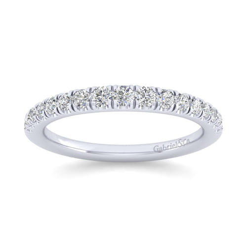 14K White Gold Matching Wedding Band