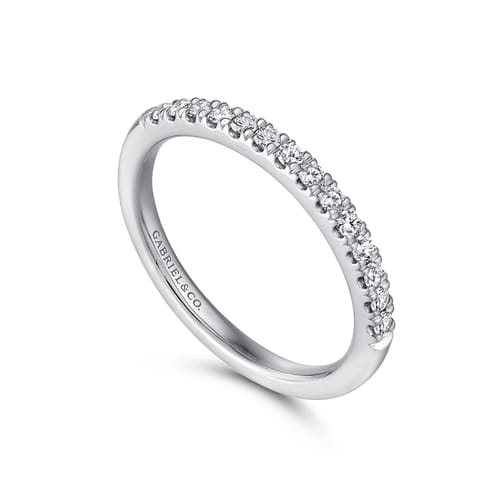 14K White Gold Matching Wedding Band