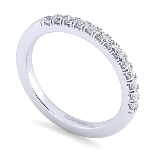 14K White Gold Matching Wedding Band