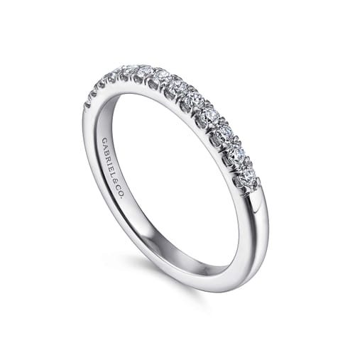 14K White Gold Matching Wedding Band