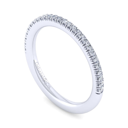 14K White Gold Matching Wedding Band