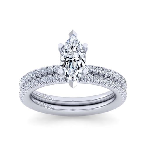 14K White Gold Matching Wedding Band