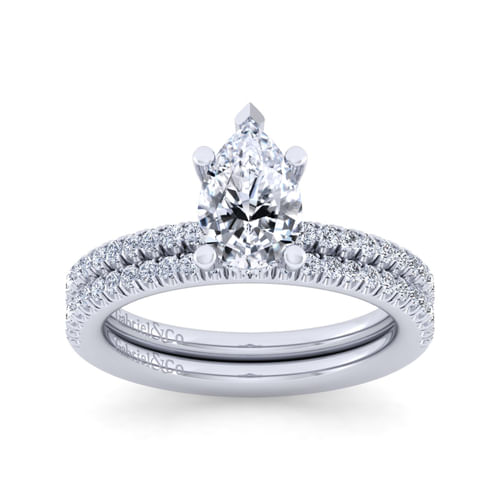 14K White Gold Matching Wedding Band