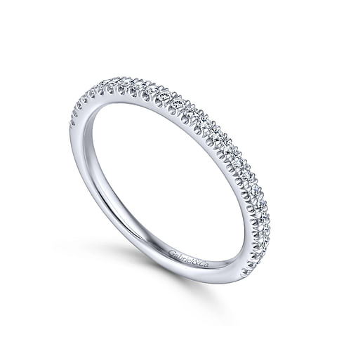 14K White Gold Matching Wedding Band