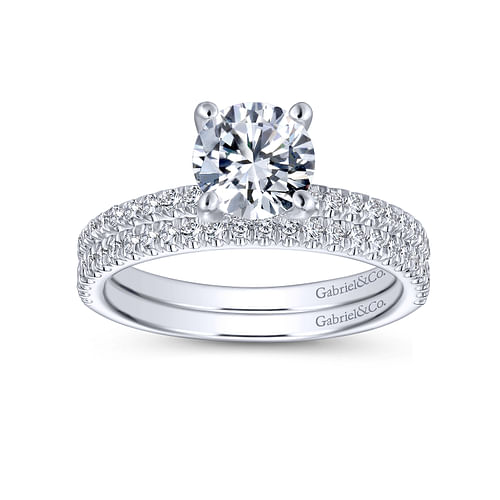 14K White Gold Matching Wedding Band