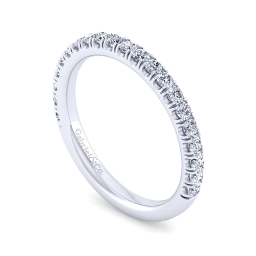 14K White Gold Matching Wedding Band